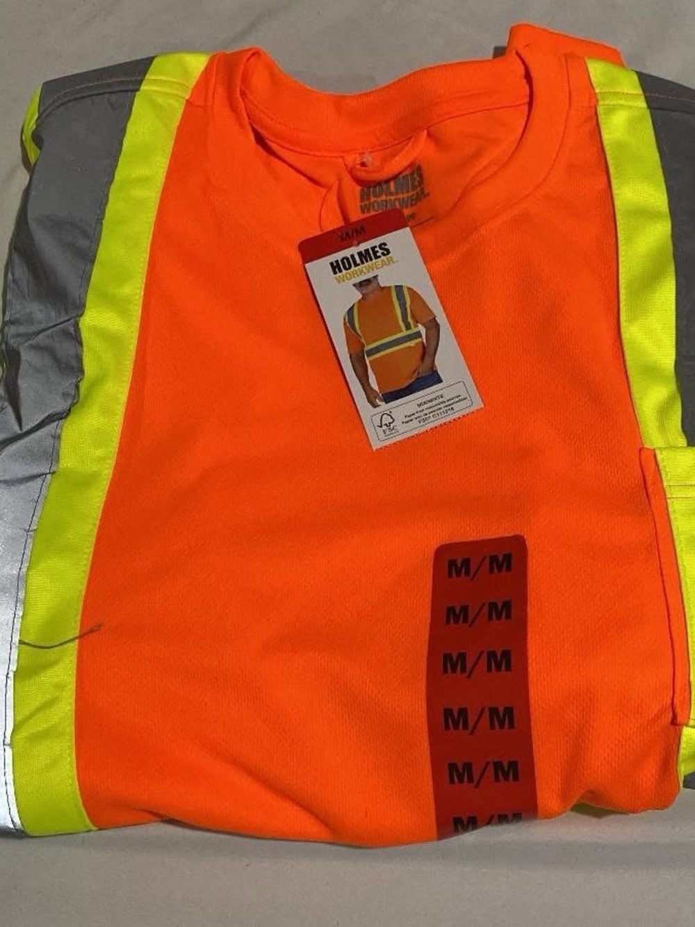 Holmes Workwear High-Visibility Short Sleeve Safety Tee - Orange/Yellow